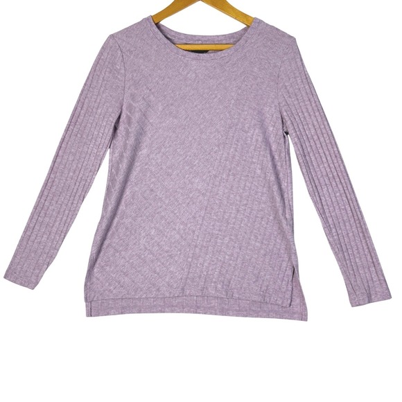 Simply Vera Vera Wang Sweaters - Simply‎ Vera Vera Wang Light Purple Ribbed Long Sleeve Knit Top Medium